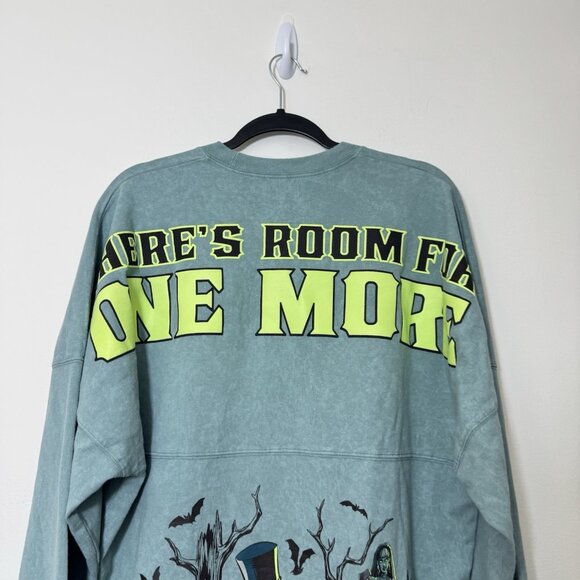 Disney Parks Haunted Mansion Hat box Ghost Spirit Jersey Adult Sz M Glow in Dark - Picture 6 of 8